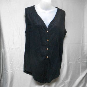 NWOT Telaleo black waffle knit sleeveless top XXL